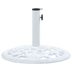 vidaXL saulessarga pamatne, balta, 12 kg, 48 cm, čuguns