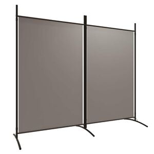 vidaXL 2-paneļu istabas aizslietnis, 175x180 cm, antracītpelēks audums