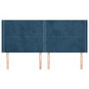 vidaXL galvgalis ar malām, tum&scaron;i zils samts, 163x16x118/128 cm