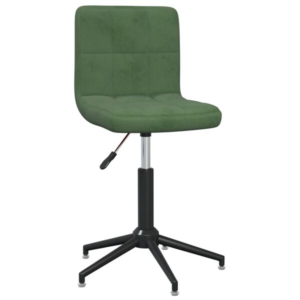 3087670 vidaXL Swivel Dining Chairs 4 pcs Dark Green Velvet (334432&times;2)