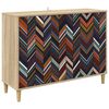 vidaXL Puse OMMEN Sonoma 102 x 33 x 75 cm Inženierijas koks