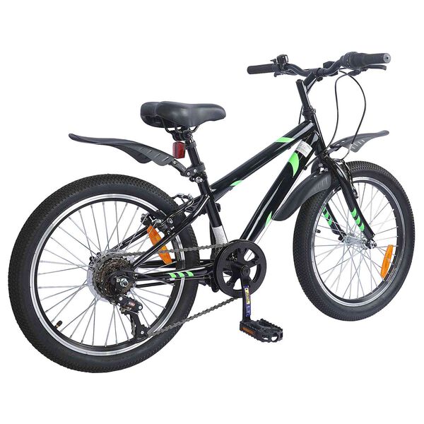 vidaXL Bērnu Velosipēds 24 Collas 6-Speed no 8 līdz 12 gadiem Melna