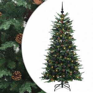 vidaXL Mākslīgā Saliekamā Ziemassvētku Egle 120 cm 150 LED Silti balts