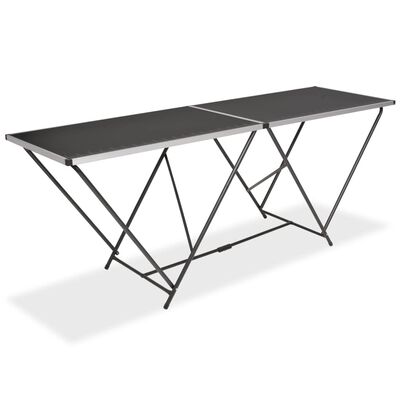 vidaXL salokāms galds līmēšanai, 200x60x78 cm, MDF, alumīnijs