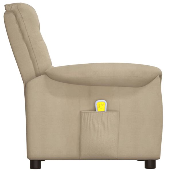 vidaXL masāžas krēsls, gaiši pelēks mikrošķiedras audums