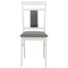vidaXL Ēdamistabas krēsls 2 pcs Balts un pelēks Ciets gumijas koks