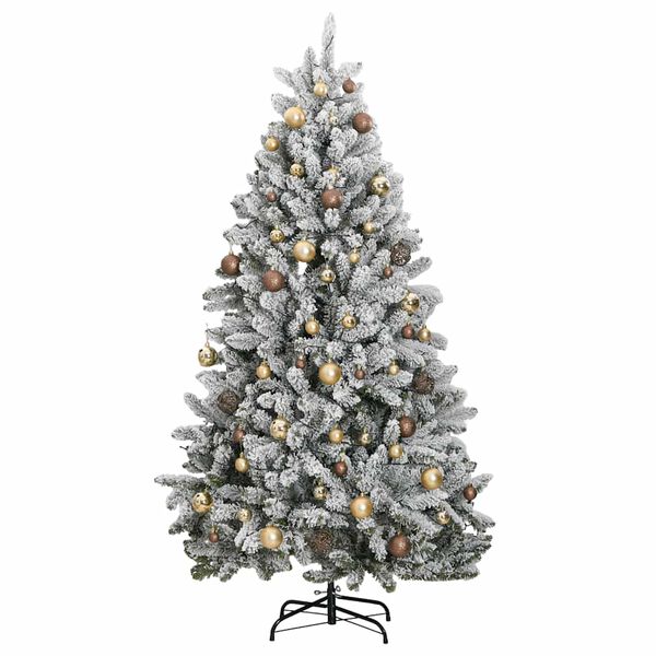 vidaXL mākslīgā Ziemassvētku egle, bumbiņu komplekts, 300 cm, 300 LED