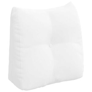 vidaXL Atpakaļ spilvens Balts 45 x 24 x 50 cm audums
