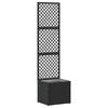vidaXL Dārza režģa puķu pods Melns 35 x 30 x 135 cm Metāls