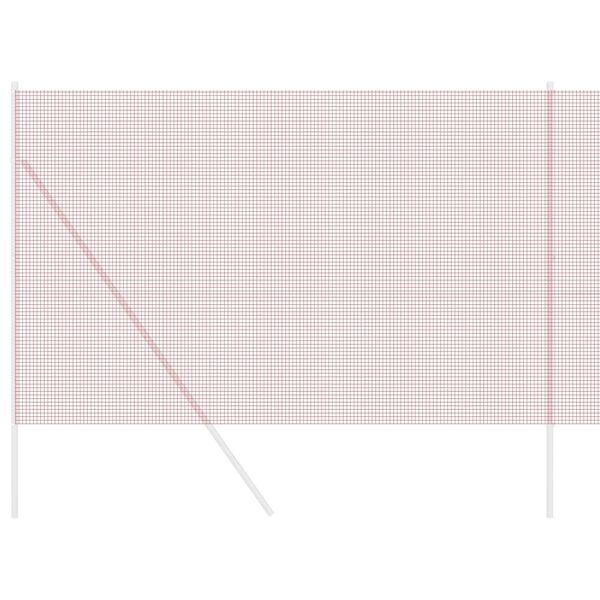 vidaXL Metinātās stieples žogs Sarkana 1.5 x 10 m