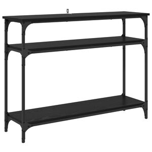 vidaXL Konsoles galds Melns ozolkoks 100 x 29 x 75 cm