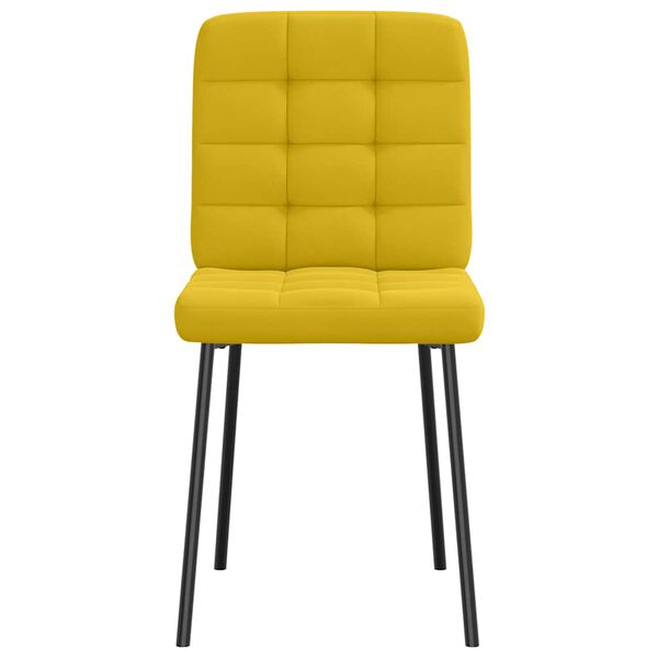 vidaXL virtuves krēsli, 6 gab., dzeltens samts