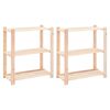 vidaXL 3-līmeņu glabā&scaron;anas plaukti, 2 gb., 80x38x90 cm, priede, 150 kg
