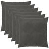vidaXL Spilvenu pārvalks 6 pcs HEERLEN Tum&scaron;i pelēka 65 x 65 cm Samts