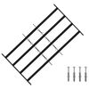 vidaXL Dro&scaron;ības restes logiem ar 4 &scaron;ķērsbāriem 3 gab. 63-114 cm