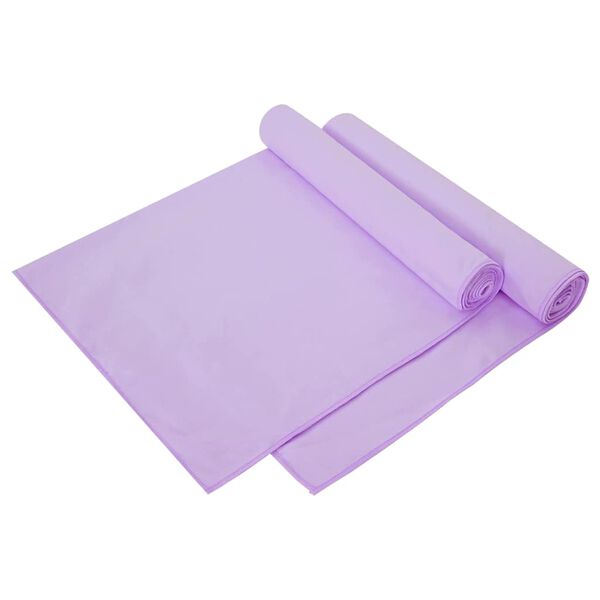 vidaXL Sporta dvieļi 2 pcs Violeta 140 x 70 cm Poliesters un poliamīds