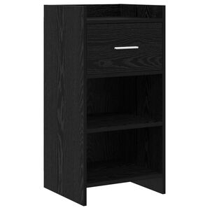 vidaXL Puse Melns ozols 40 x 36 x 80 cm Inženierijas koks
