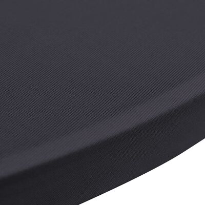 vidaXL elastīgi galdu pārvalki, 2 gab., 80 cm, antracīta pelēki