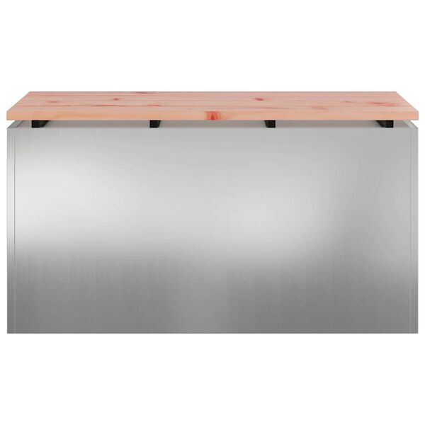 vidaXL Dārza sols Sudraba 80 x 40 x 43 cm Cinkots tērauds