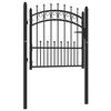 vidaXL žoga vārti EMMEN ar radzēm, tērauds, 104x87 cm, melni
