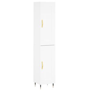 vidaXL augstais skapītis, balts, 34,5x34x180 cm, inženierijas koks