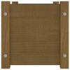 vidaXL dārza puķu kastes, 2 gab., 60x31x31 cm, brūns priedes masīvkoks