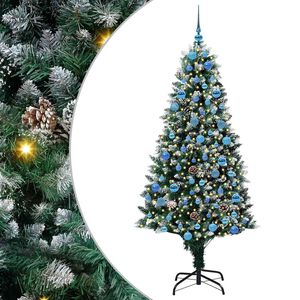 vidaXL Mākslīgā Ziemassvētku eglīte su 300 LED ar statīvu Zaļa 180 cm