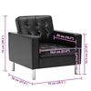vidaXL atpūtas krēsls, melns, 75x70x75 cm, mākslīgā āda