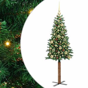 vidaXL Tievā Ziemassvētku Egle Zaļa 150 cm PVC un cietā priedes koks