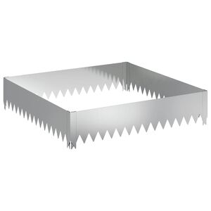 vidaXL Zāliena Apmale 100 x 100 x 20 cm Tērauds Sudraba