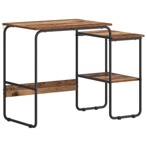 vidaXL Galds ar uzglabā&scaron;anu Vecs koks 100 x 50 x 75 cm