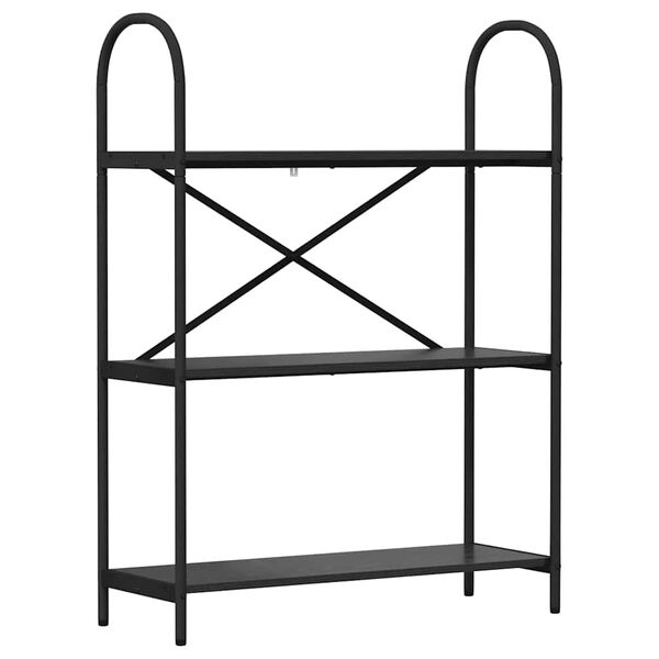 vidaXL Grāmatu plaukts Melns ozolkoks 80 x 30 x 109 cm