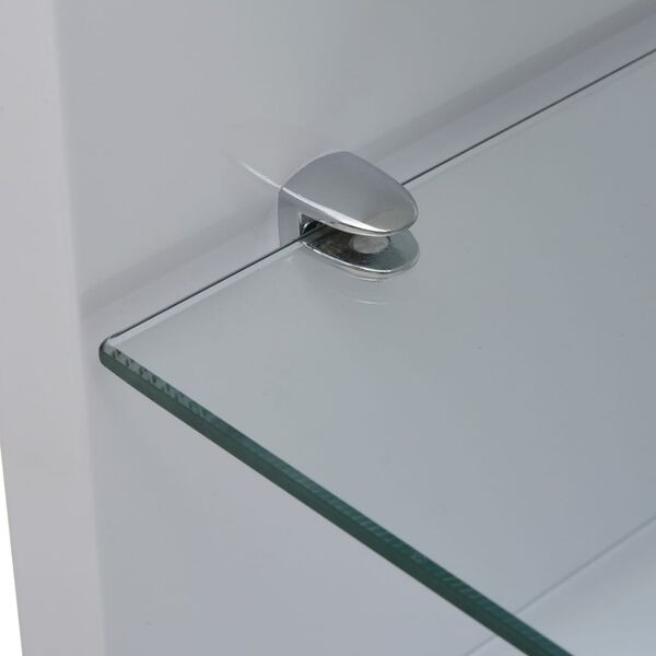 vidaXL kafijas galdiņ&scaron;, spīdīgs, balts