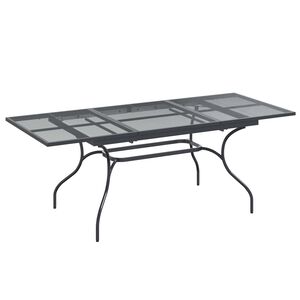 vidaXL Pagarināms tīkla vakariņu galds Antracīta 212 x 90 x 76 cm