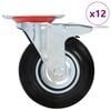 vidaXL grozāmi ritenī&scaron;i, 12 gab., 125 mm