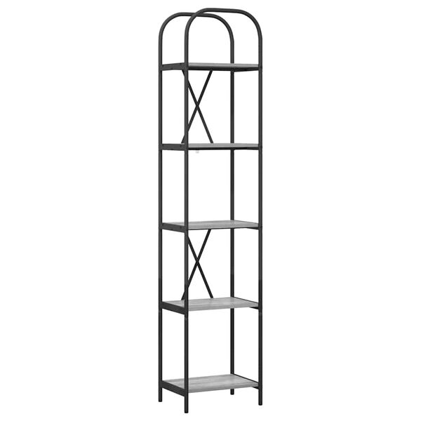 vidaXL Grāmatu plaukts Pelēks Sonoma 40 x 30 x 183 cm