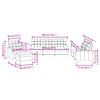 vidaXL četrdaļīgs dīvānu komplekts ar spilveniem, krēmkrāsas audums