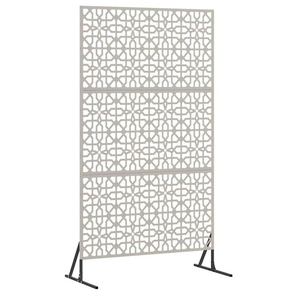 vidaXL Privātuma ekrāns Pelēka 100 x 50 x 180 cm Novecināts tērauds