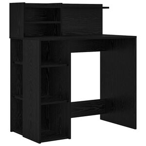 vidaXL Galds Melns ozolkoks Inženierijas koks 90 x 48 x 101,5 cm