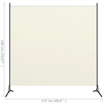 vidaXL 1-paneļa istabas aizslietnis, balts, 175x180 cm