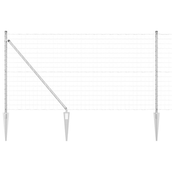 vidaXL Žogs ar stabu Sudraba 1 x 10 m Tērauds