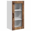 vidaXL Sienas stikla skapis LUCCA Vecs koks 40 x 31 x 80 cm