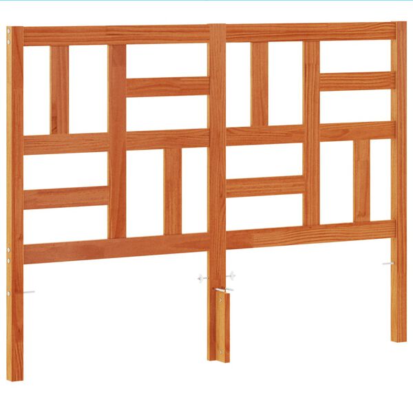 vidaXL galvgalis, vaska brūns, 160 cm, priedes masīvkoks