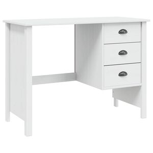 vidaXL Galds ar atvilktnēm ar atvilktni HILL Balts 100 x 45 x 74 cm