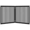 vidaXL suņu vārti, salokāmi, 2 paneļi, melni, 160 cm, papeles koks