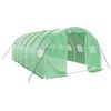 vidaXL siltumnīca ar tērauda rāmi, zaļa, 18 m&sup2;, 6x3x2 m