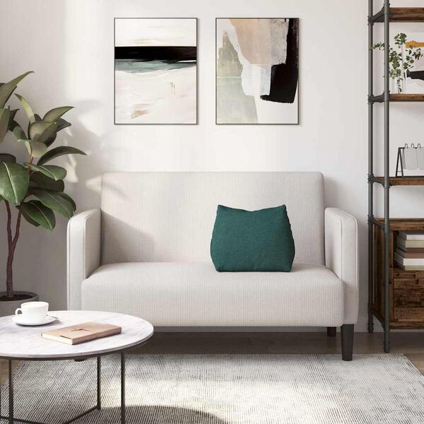 vidaXL Atpakaļ spilvens Tumši zaļš 45 x 20 x 35 cm audums