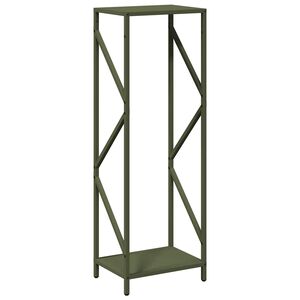 vidaXL malkas plaukts olīvzaļš 34x25x100 cm auksti velmēts tērauds