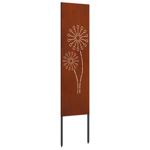 vidaXL Dārza privātuma ekrāns Rūsa 32 x 140 cm Novecināts tērauds