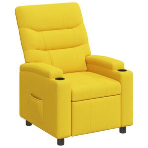 vidaXL Atzveltnes krēsls Gai&scaron;i dzeltens 75 x 95 x 103 cm Audums